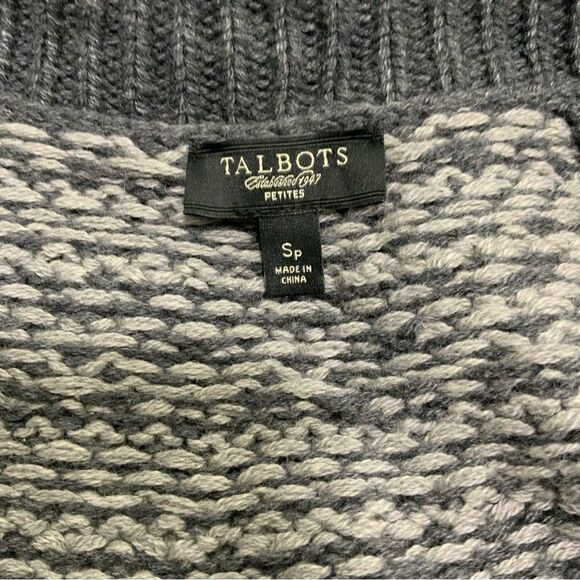 TALBOTS Fair Isle full zip cardigan sweater - Picture 5 of 5